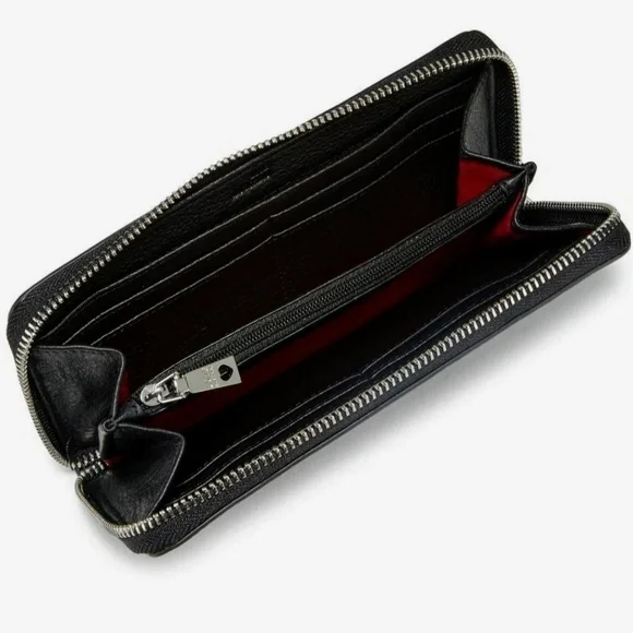 LOVE MoschinoPortafogli Vitello Heart Studded Zip - Picture 4 of 4